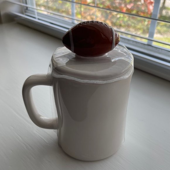 New Rae Dunn by Magenta GAME DAY Football Mug and Lid - Picture 6 of 11